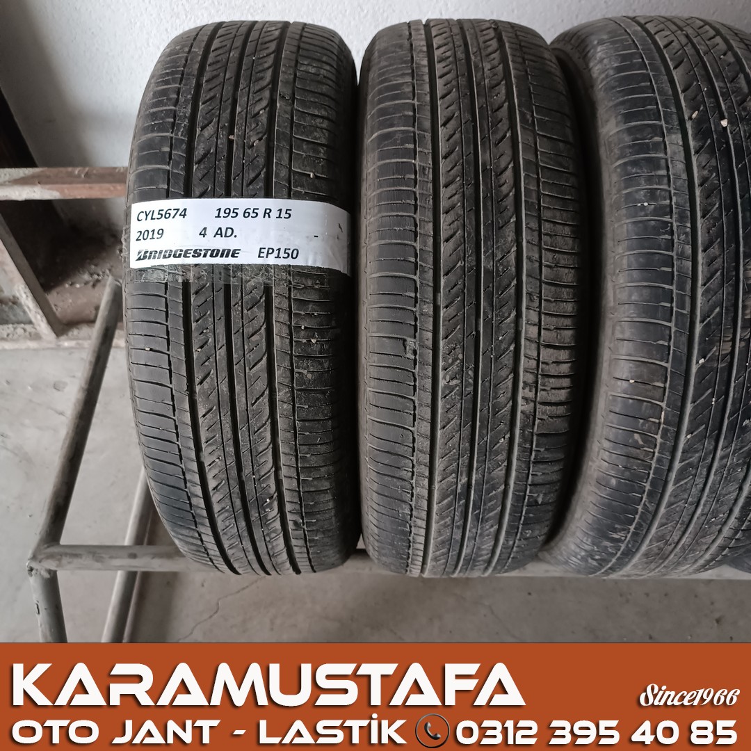 195 65 R 15 BRIDGESTONE EP150 * 91H * 2019 * 4 ADET * CYL5674