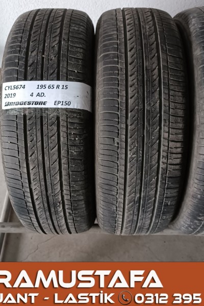 195 65 R 15 BRIDGESTONE EP150 * 91H * 2019 * 4 ADET * CYL5674 **