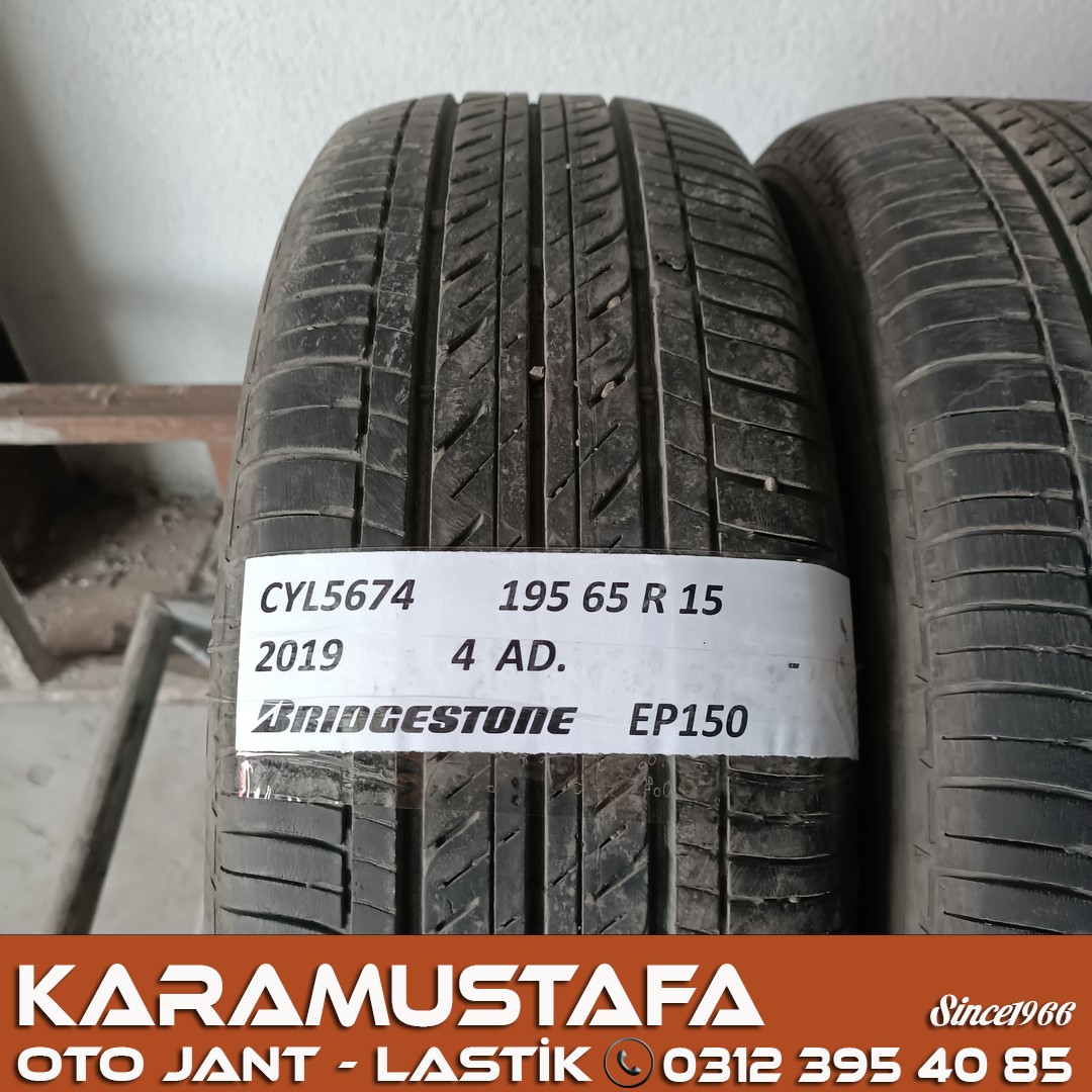 195 65 R 15 BRIDGESTONE EP150 * 91H * 2019 * 4 ADET * CYL5674