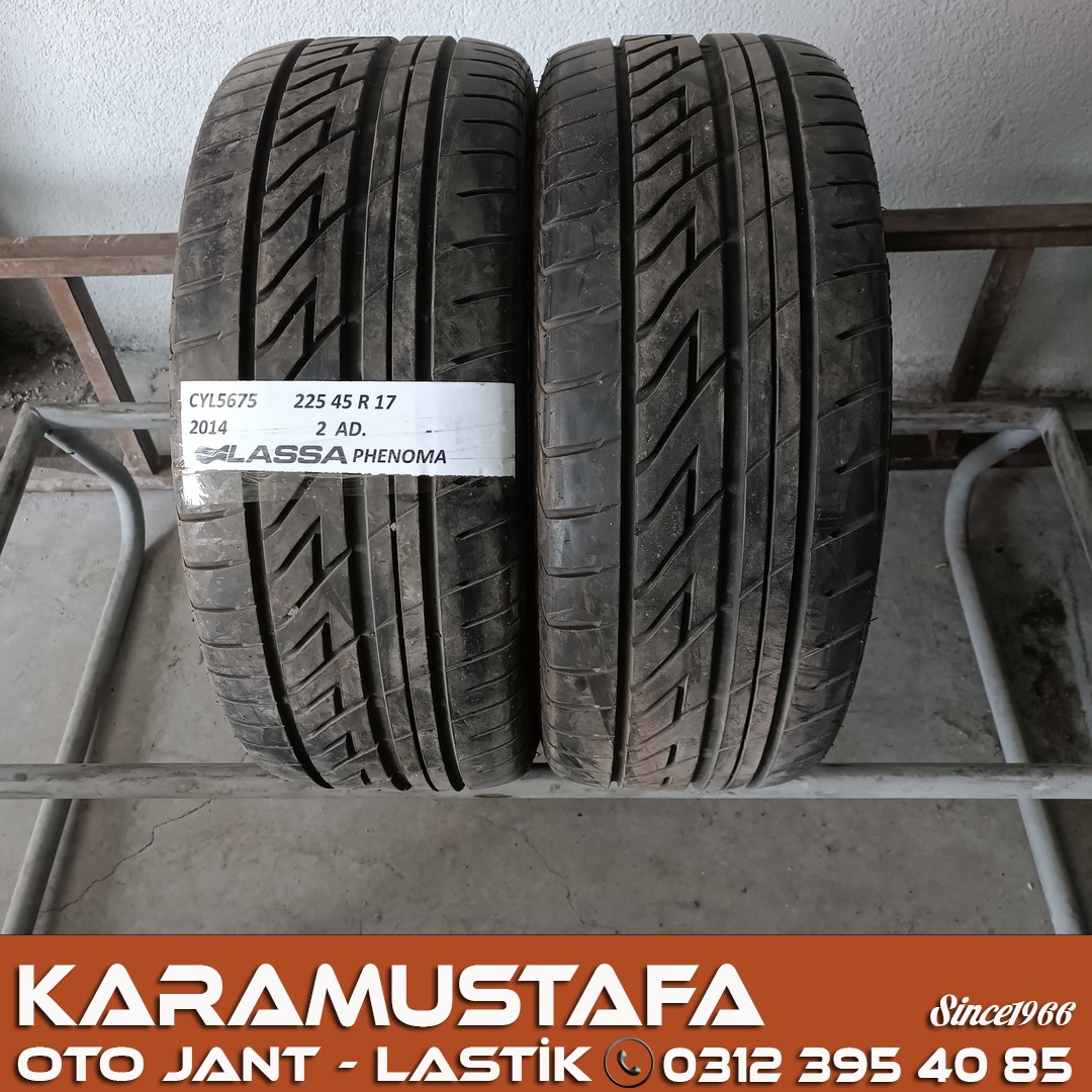 225 45 R 17 LASSA PHENOMA 91W * 2014 * 2 ADET * CYL5675