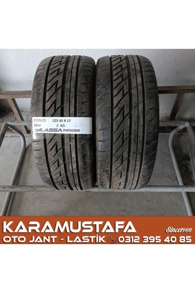 225 45 R 17 LASSA PHENOMA 91W * 2014 * 2 ADET * CYL5675 **
