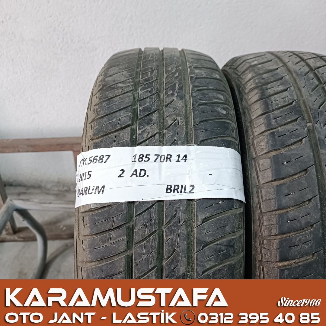 185 70 R 14 BARUM BRILLANTIS * 88T * 2015 * 2 ADET * CYL5687