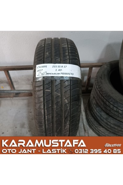 215 55 R 17 MICHELIN PRIMACY3 94V * 2017 * 1 ADET * CYL5691**