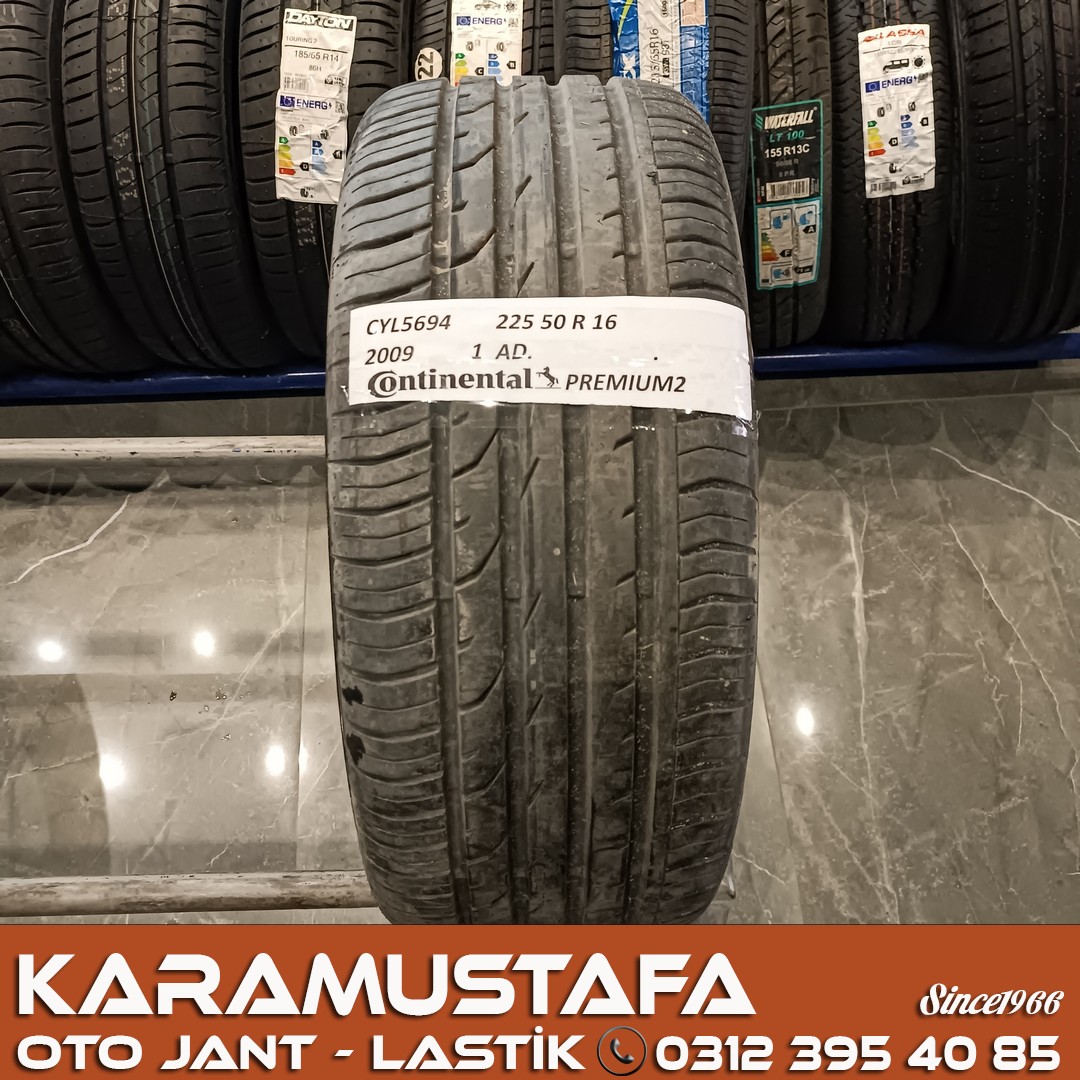 225 50 R 16 CONTINENTAL CPC2 92V * 2009 * 1 ADET * CYL5694