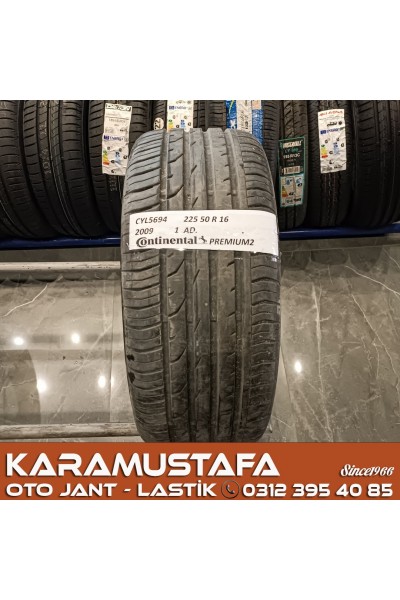 225 50 R 16 CONTINENTAL CPC2 92V * 2009 * 1 ADET * CYL5694 **