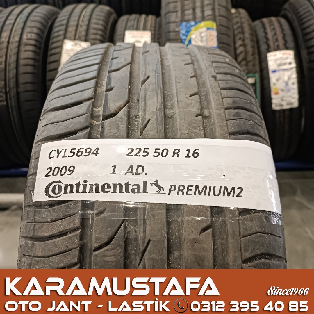 225 50 R 16 CONTINENTAL CPC2 92V * 2009 * 1 ADET * CYL5694