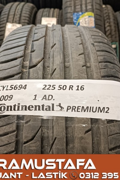225 50 R 16 CONTINENTAL CPC2 92V * 2009 * 1 ADET * CYL5694 **