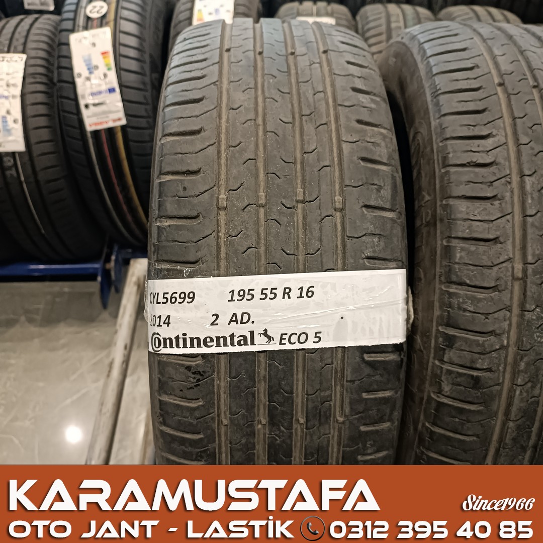 195 55 R 16 CONTINENTAL CEC5 87H * 2014 * 2 ADET * CYL5699
