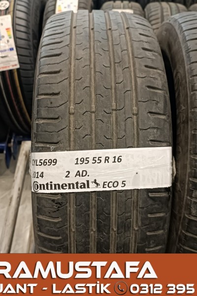 195 55 R 16 CONTINENTAL CEC5 87H * 2014 * 2 ADET * CYL5699 **