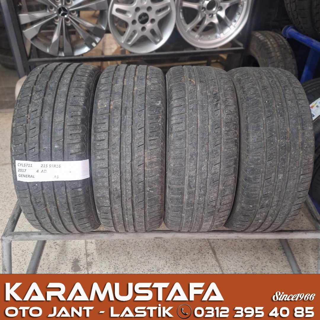215 55 R 16 GENERAL A SPORT 93V * 2017 * 4 ADET * CYL5711