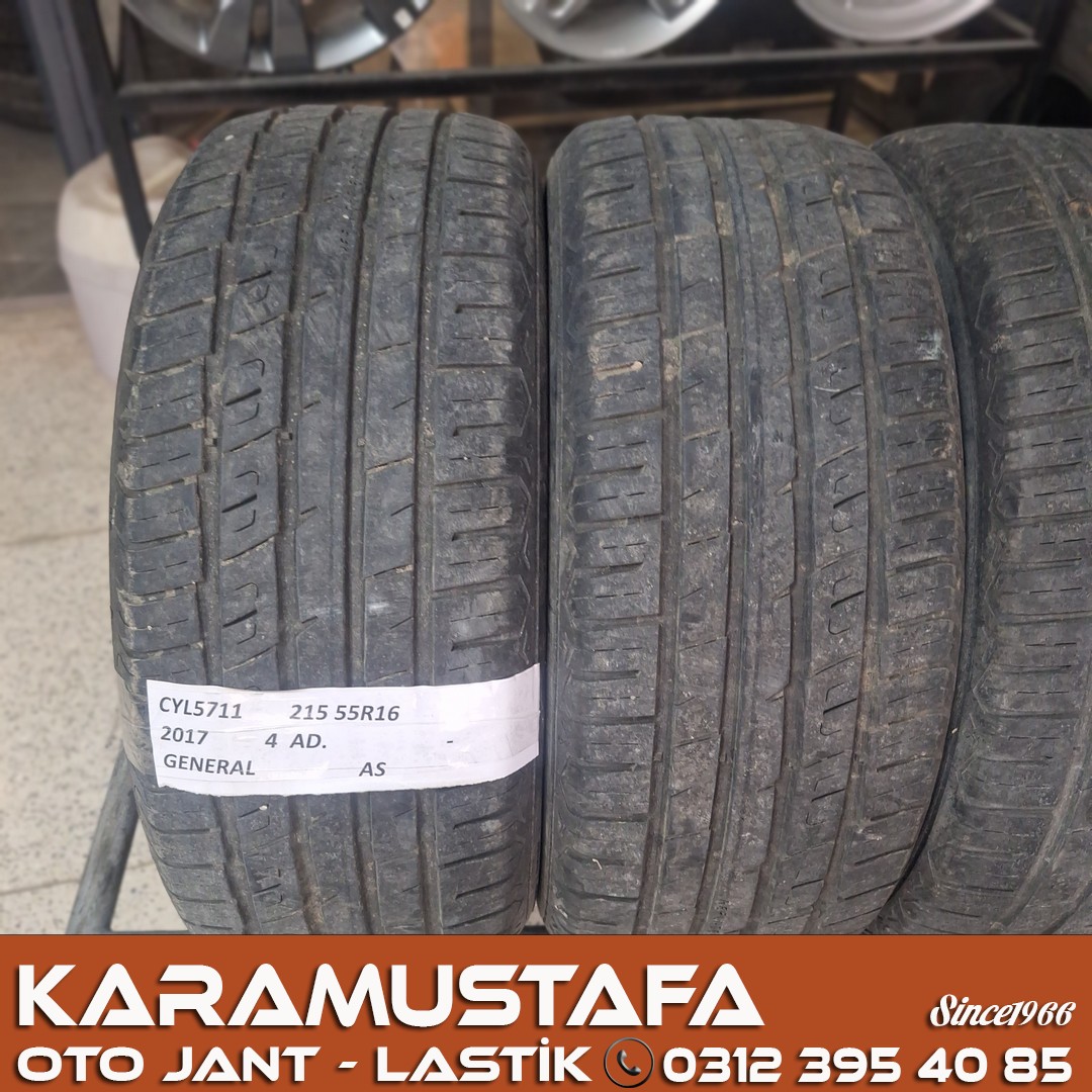 215 55 R 16 GENERAL A SPORT 93V * 2017 * 4 ADET * CYL5711