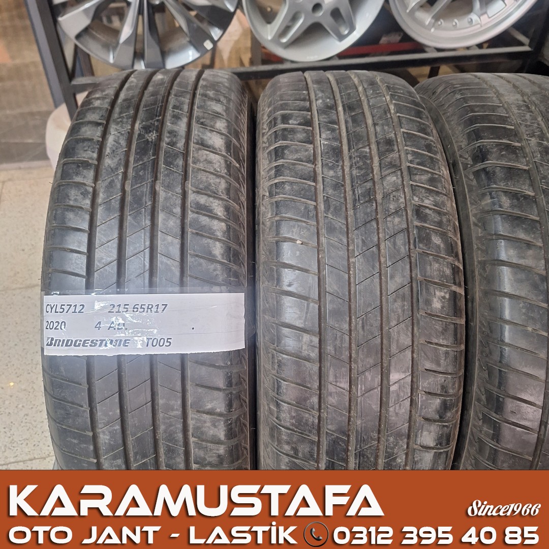 215 65 R 17 BRIDGESTONE T005 99V * 2020 * 4 ADET * CYL5712