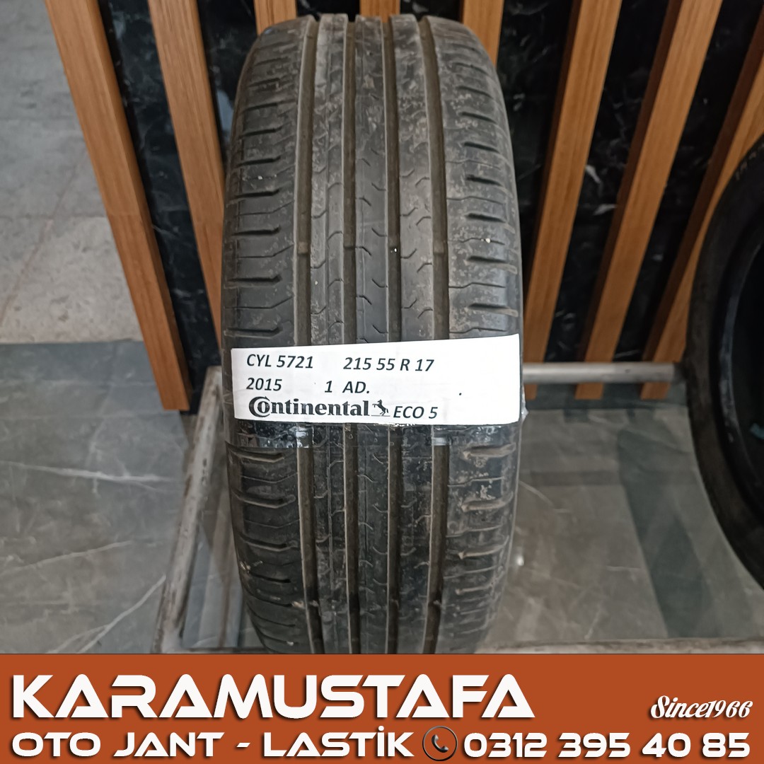 215 55 R 17 CONTINENTAL ECO5 94V * 2015 * 1 ADET * CYL5721