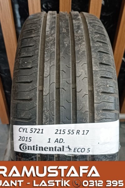 215 55 R 17 CONTINENTAL ECO5 94V * 2015 * 1 ADET * CYL5721**
