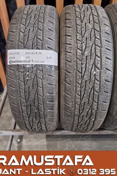 215 65 R 16 CONTINENTAL LCX2 98H * 2018 * 4 ADET * CYL5735 **