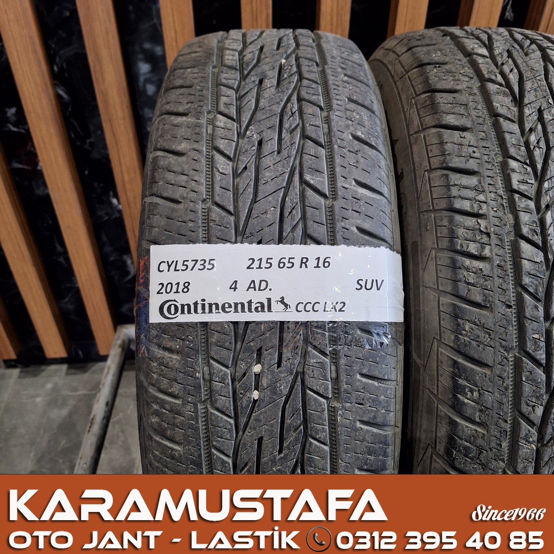 215 65 R 16 CONTINENTAL LCX2 98H * 2018 * 4 ADET * CYL5735