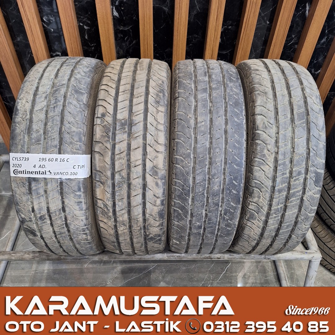 195 60 R 16 CONTINENTAL CVC100 99H * 2020 * 4 ADET * CYL5739