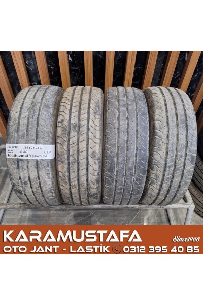 195 60 R 16 CONTINENTAL CVC100 99H * 2020 * 4 ADET * CYL5739 **