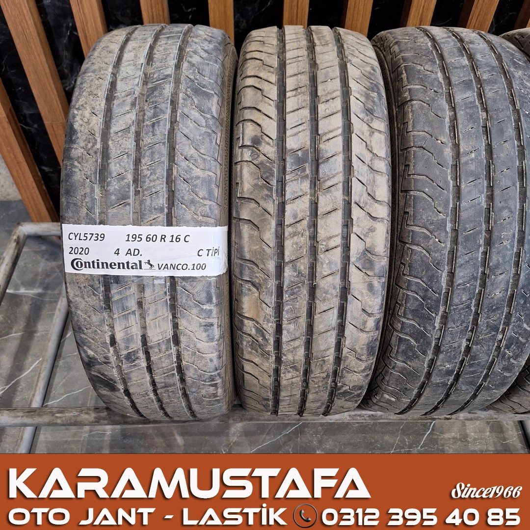 195 60 R 16 CONTINENTAL CVC100 99H * 2020 * 4 ADET * CYL5739
