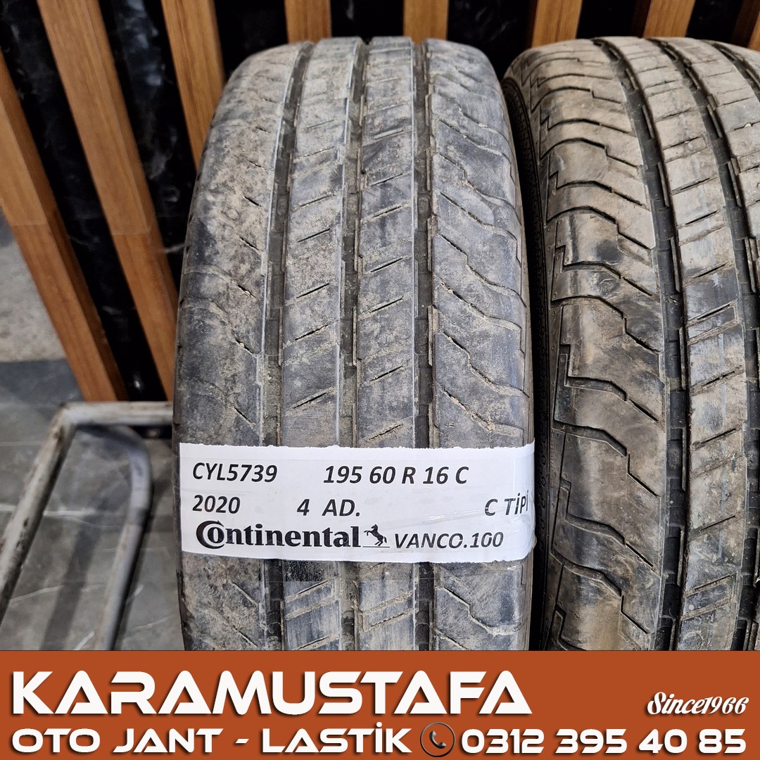 195 60 R 16 CONTINENTAL CVC100 99H * 2020 * 4 ADET * CYL5739