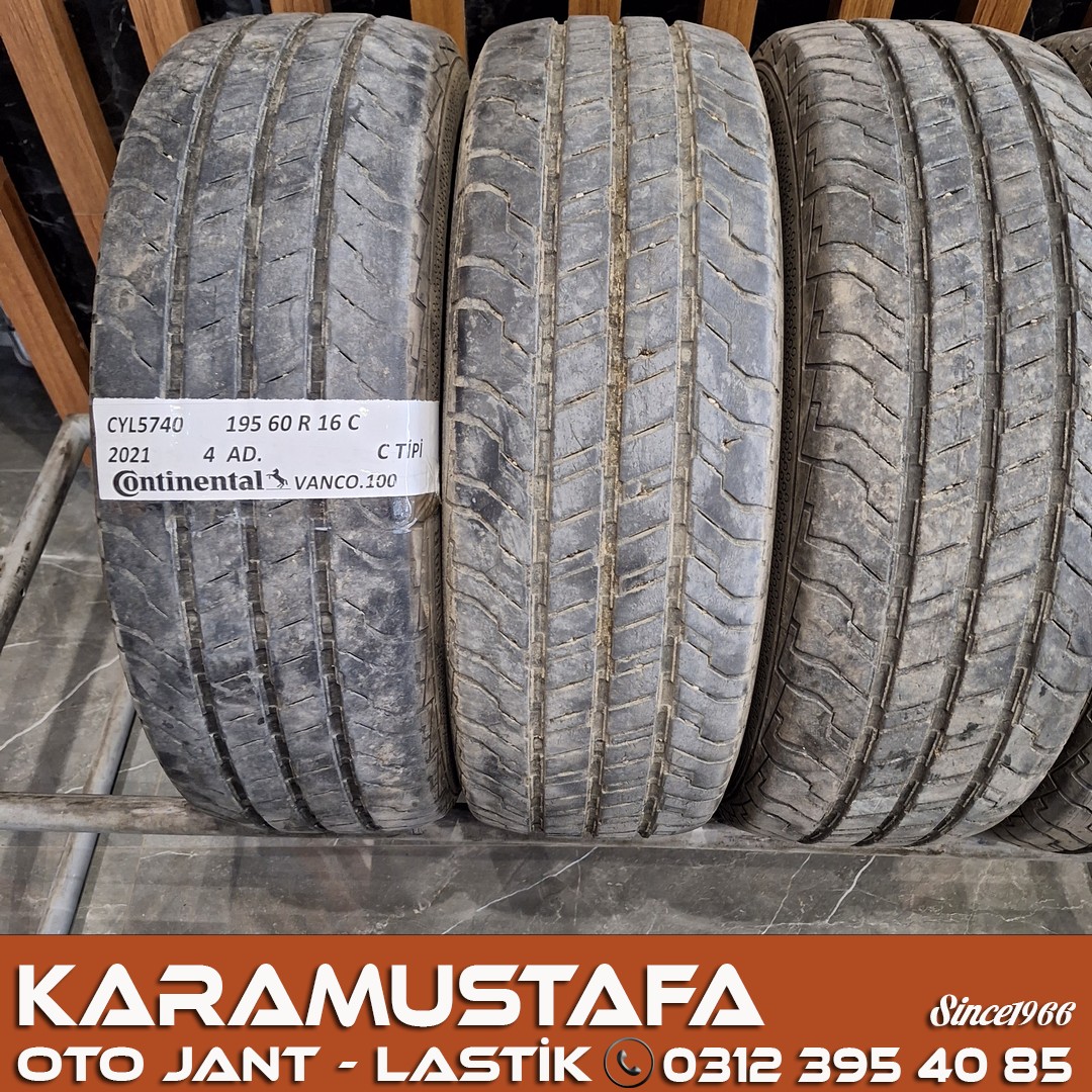 195 60 R 16 CONTINENTAL CVC100 99H * 2021 * 4 ADET * CYL5740