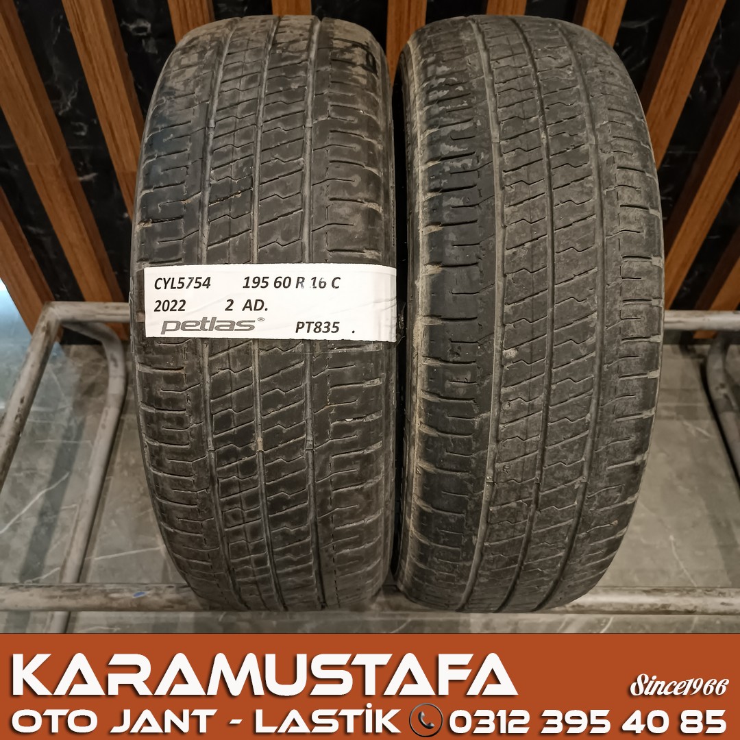 195 60 R 16 PETLAS PT835 97T * 2022 * 2 ADET * CYL5754