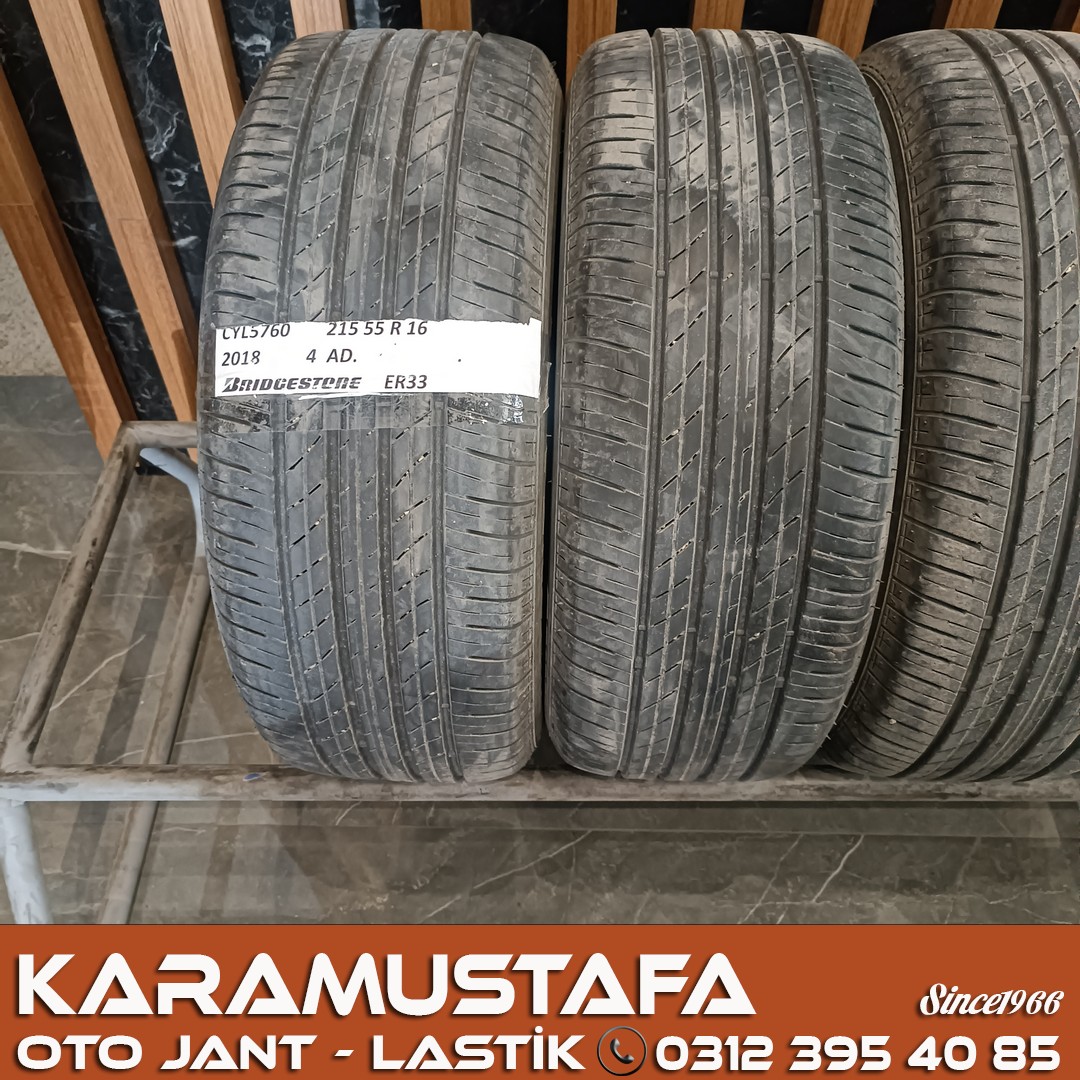 215 55 R 16 BRIDGESTONE ER33 * 2018 * 4 ADET * CYL5760