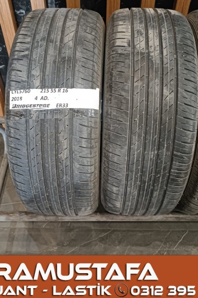 215 55 R 16 BRIDGESTONE ER33 * 2018 * 4 ADET * CYL5760 **