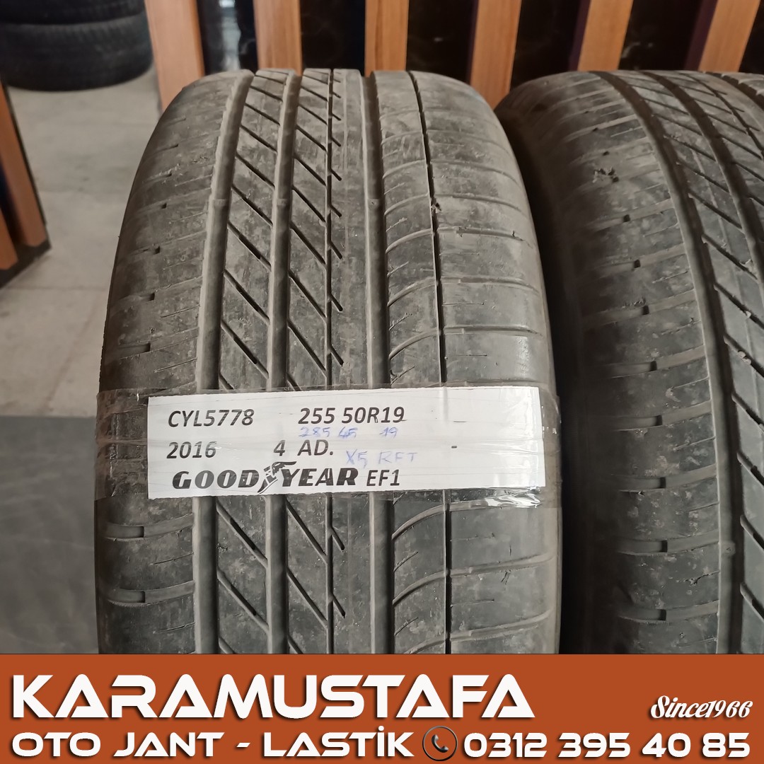 255 50 R 19 GOODYEAR EG F1 RSC RFT 107W * 2016 * 4 ADET * CYL5778