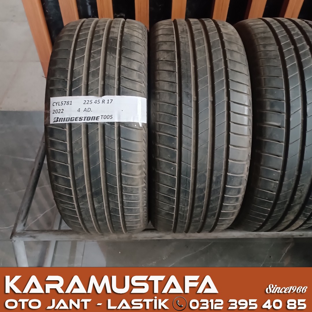 225 45 R 17 BRIDGESTONE T005 94Y * 2022 * 4 ADET * CYL5781