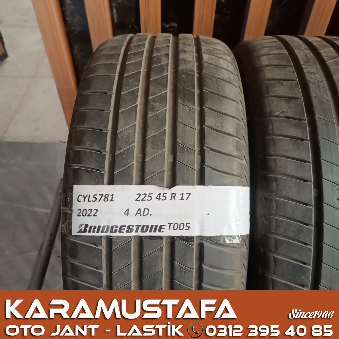 225 45 R 17 BRIDGESTONE T005 94Y * 2022 * 4 ADET * CYL5781