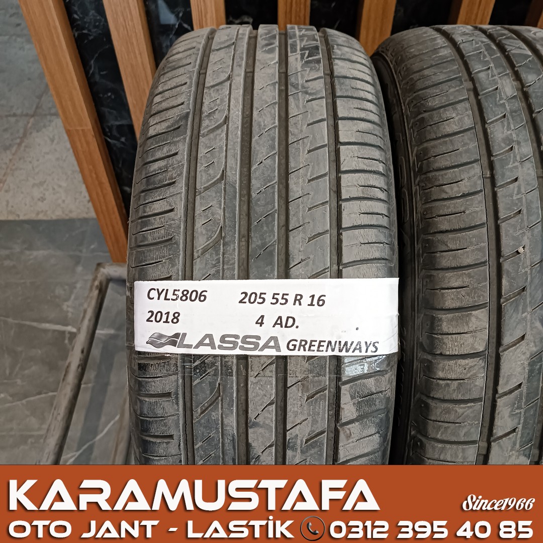 205 55 R 16 LASSA GREENWAYS 91V * 2018 * 4 ADET * CYL5806