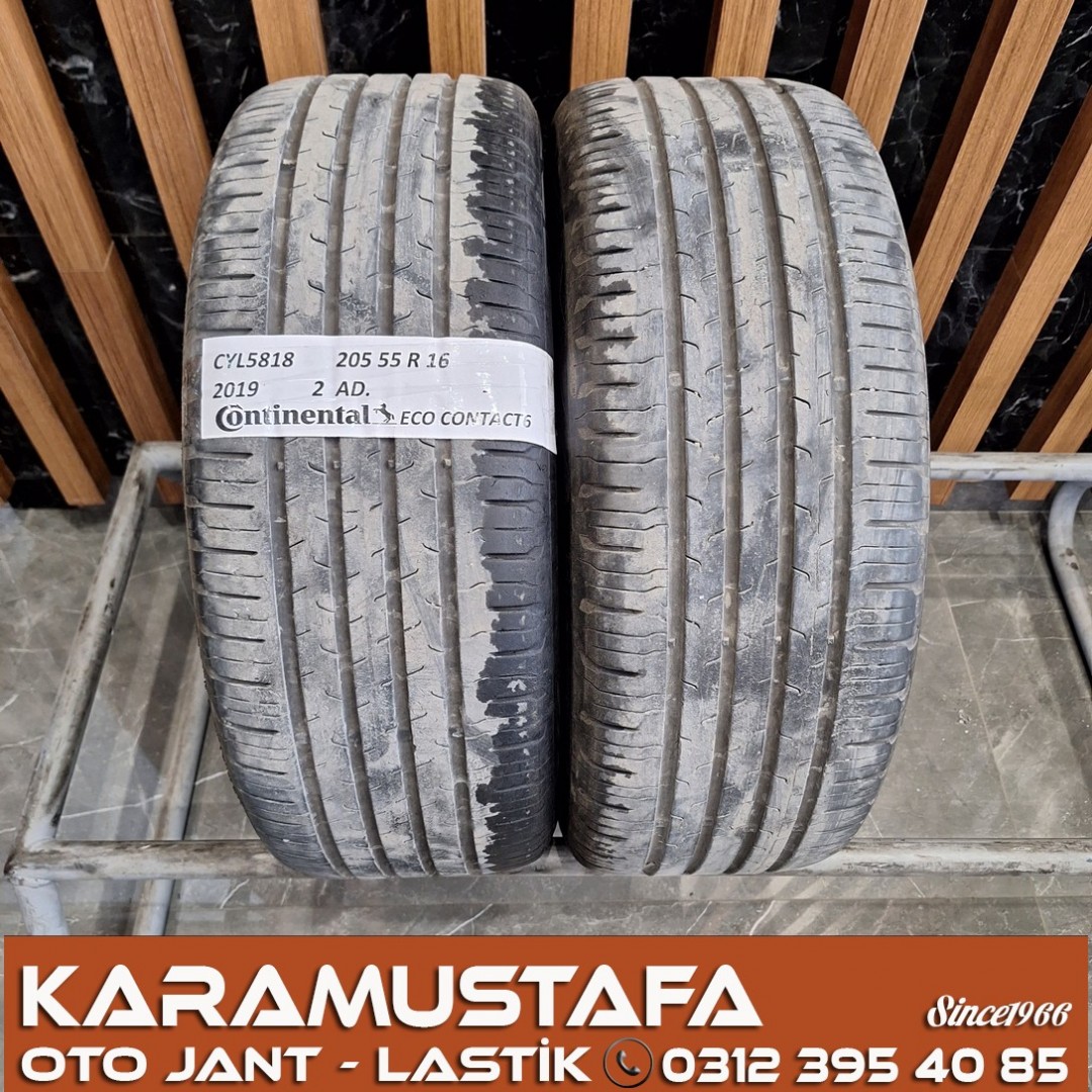 205 55 R 16 CONTINENTAL ECO6 91V * 2019 * 2 ADET * CYL5818