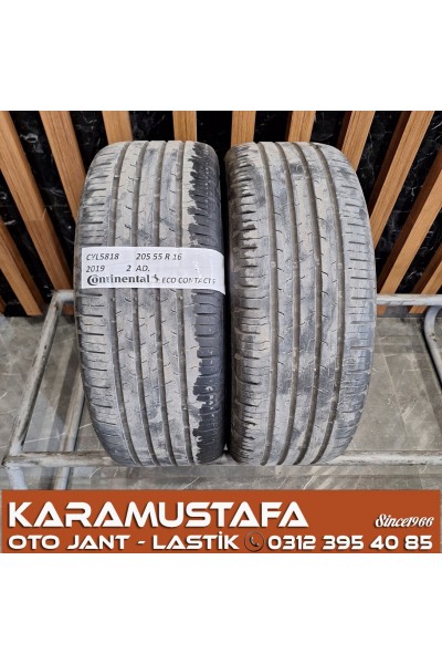 205 55 R 16 CONTINENTAL ECO6 91V * 2019 * 2 ADET * CYL5818 **