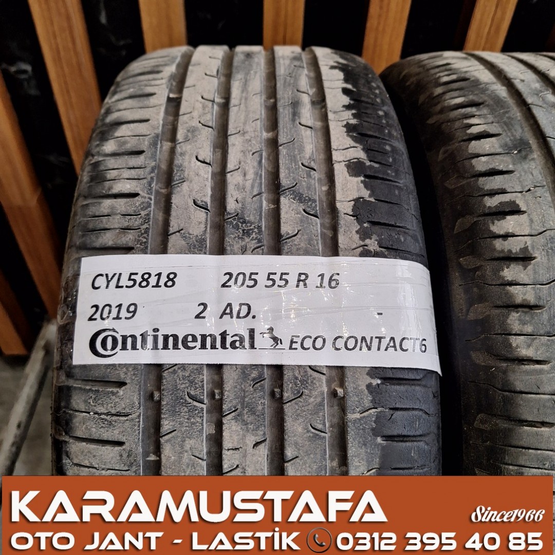 205 55 R 16 CONTINENTAL ECO6 91V * 2019 * 2 ADET * CYL5818
