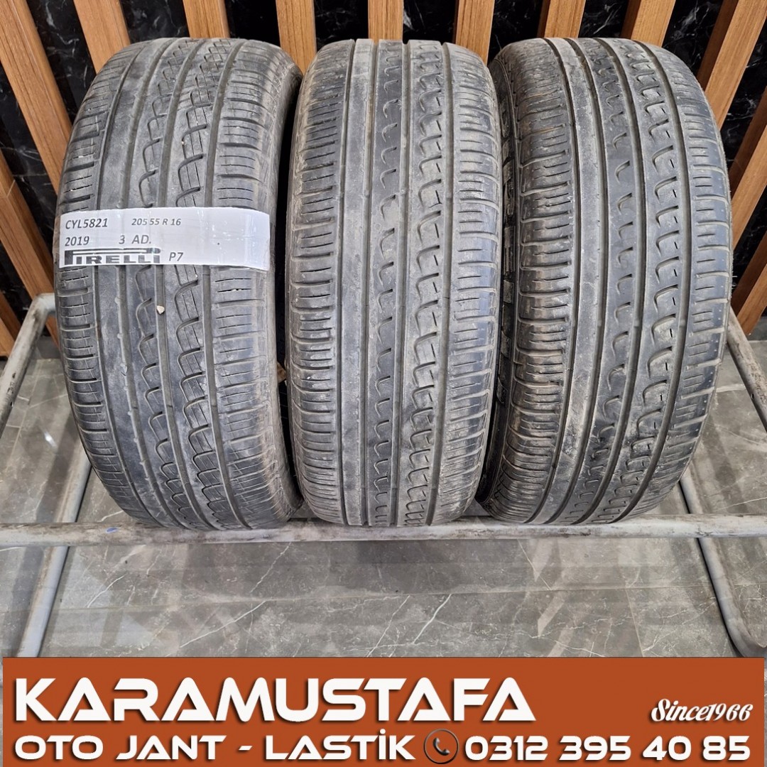 205 55 R 16 PIRELLI P7 91V * 2019 * 3 ADET * CYL5821
