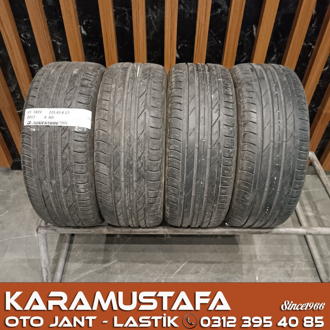 225 45 R 17 BRIDGESTONE T001 91W * 2013 * 4 ADET * CYL5823