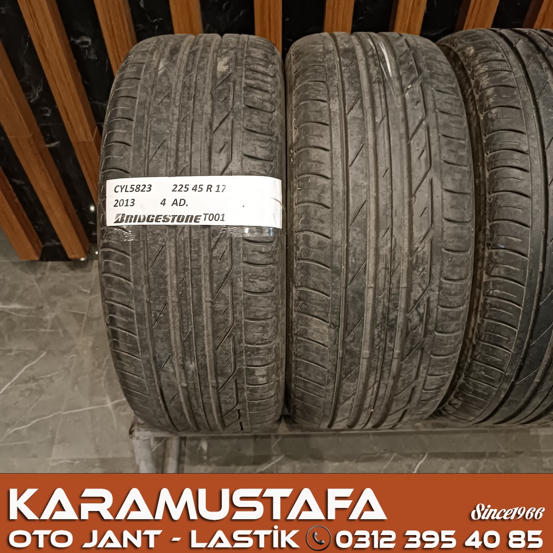 225 45 R 17 BRIDGESTONE T001 91W * 2013 * 4 ADET * CYL5823