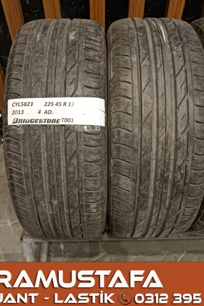 225 45 R 17 BRIDGESTONE T001 91W * 2013 * 4 ADET * CYL5823 **