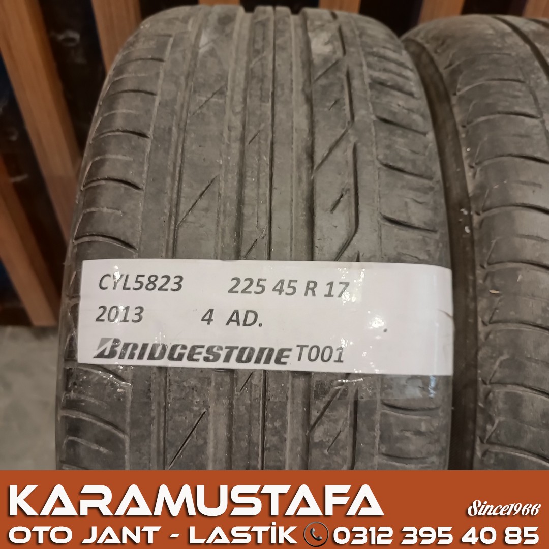 225 45 R 17 BRIDGESTONE T001 91W * 2013 * 4 ADET * CYL5823