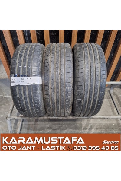205 55 R 16 VREDESTEIN SPORTACS 91V * 2015 * 3 ADET * CYL5835 **
