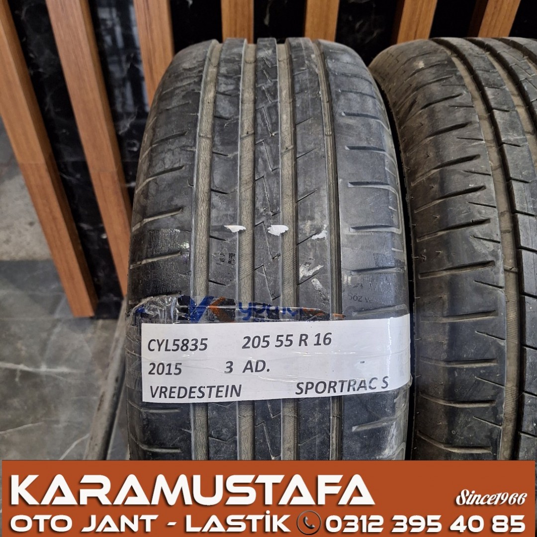 205 55 R 16 VREDESTEIN SPORTACS 91V * 2015 * 3 ADET * CYL5835