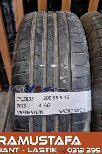 205 55 R 16 VREDESTEIN SPORTACS 91V * 2015 * 3 ADET * CYL5835 **