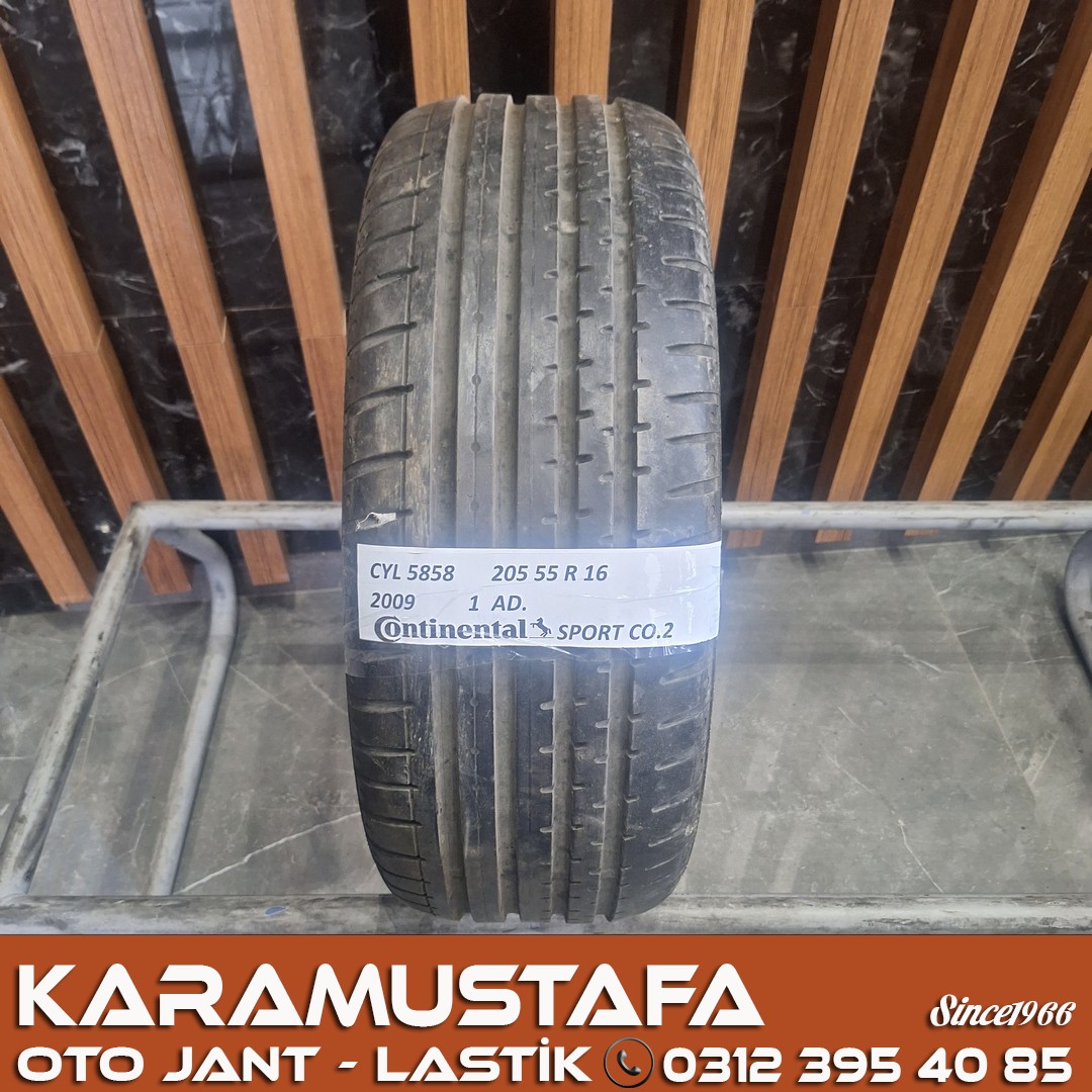 205 55 R 16 CONTINENTAL SPORT CONTACT2 91H * 2009 * 1 ADET * CYL5858