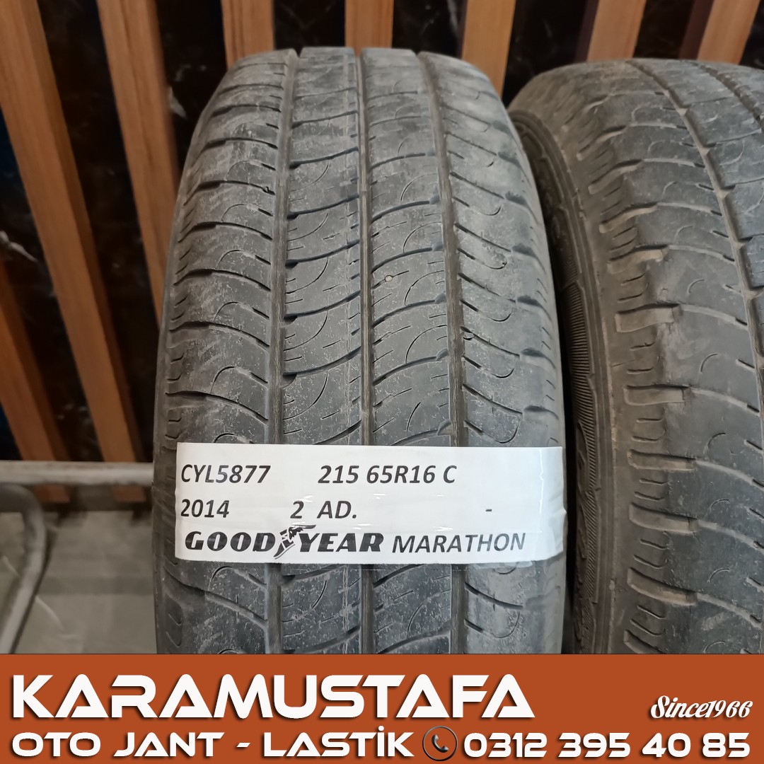 215 65 R 16 GOODYEAR MARATHON 106T * 2014 * 2 ADET * CYL5877
