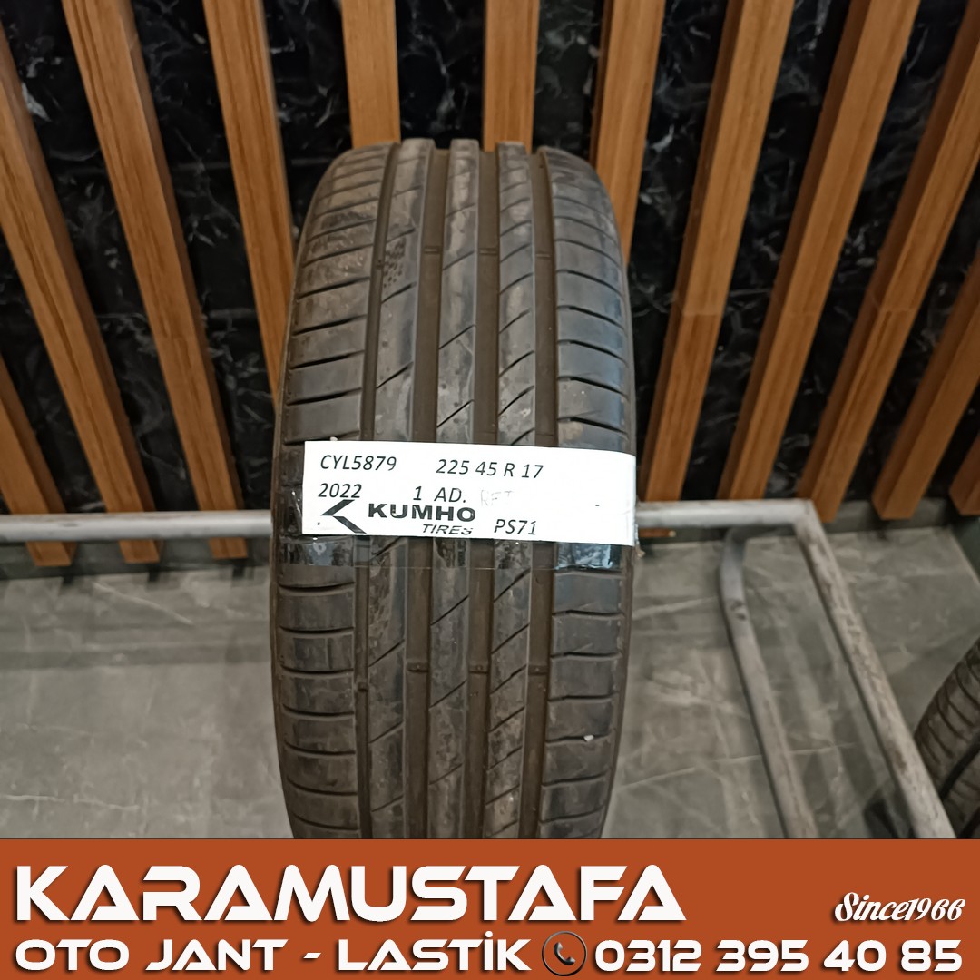 225 45 R 17 KUMHO PS71 91E * 2022 * 1 ADET * CYL5879