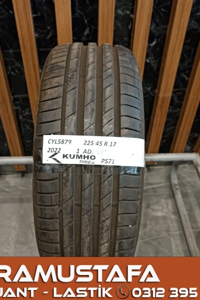 225 45 R 17 KUMHO PS71 RFT 91T * 2022 * 1 ADET * CYL5879 **