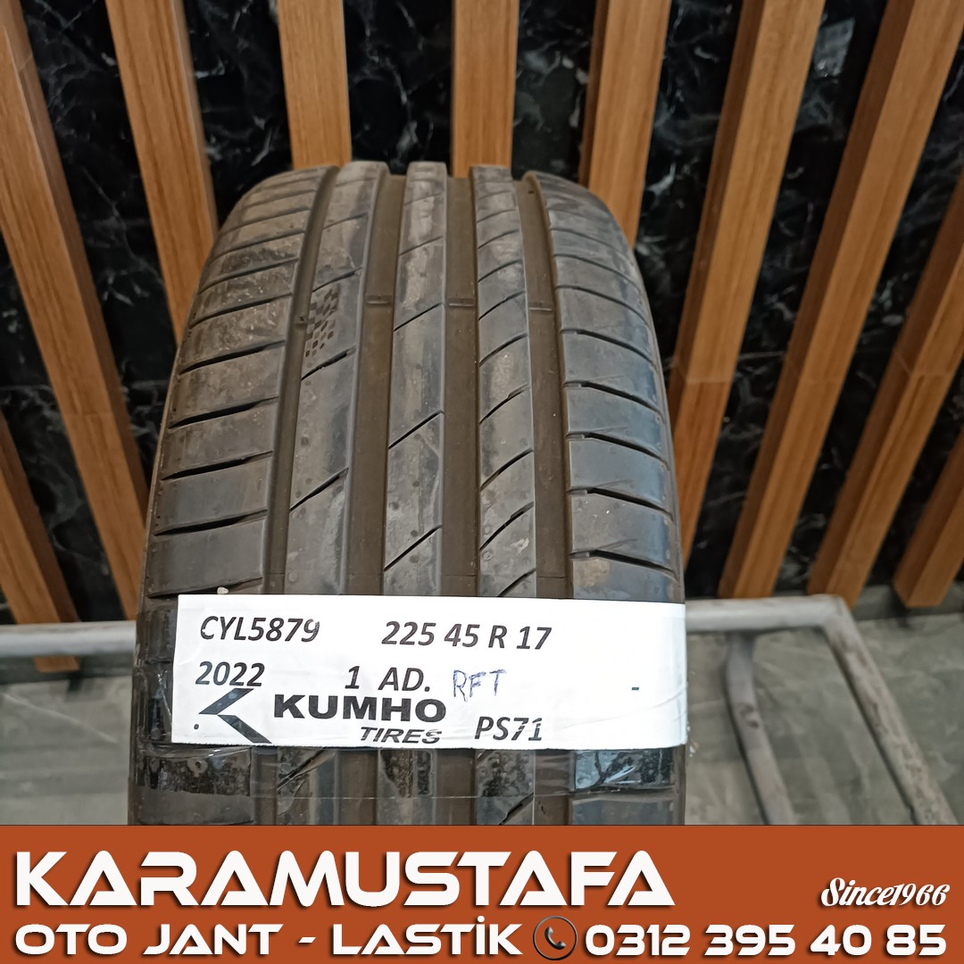 225 45 R 17 KUMHO PS71 91E * 2022 * 1 ADET * CYL5879