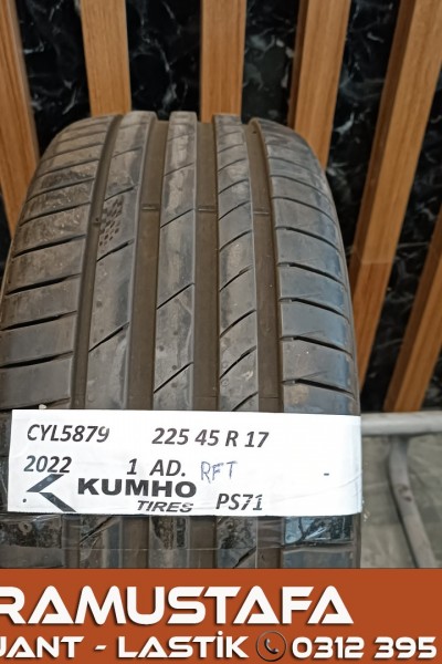 225 45 R 17 KUMHO PS71 RFT 91T * 2022 * 1 ADET * CYL5879 **