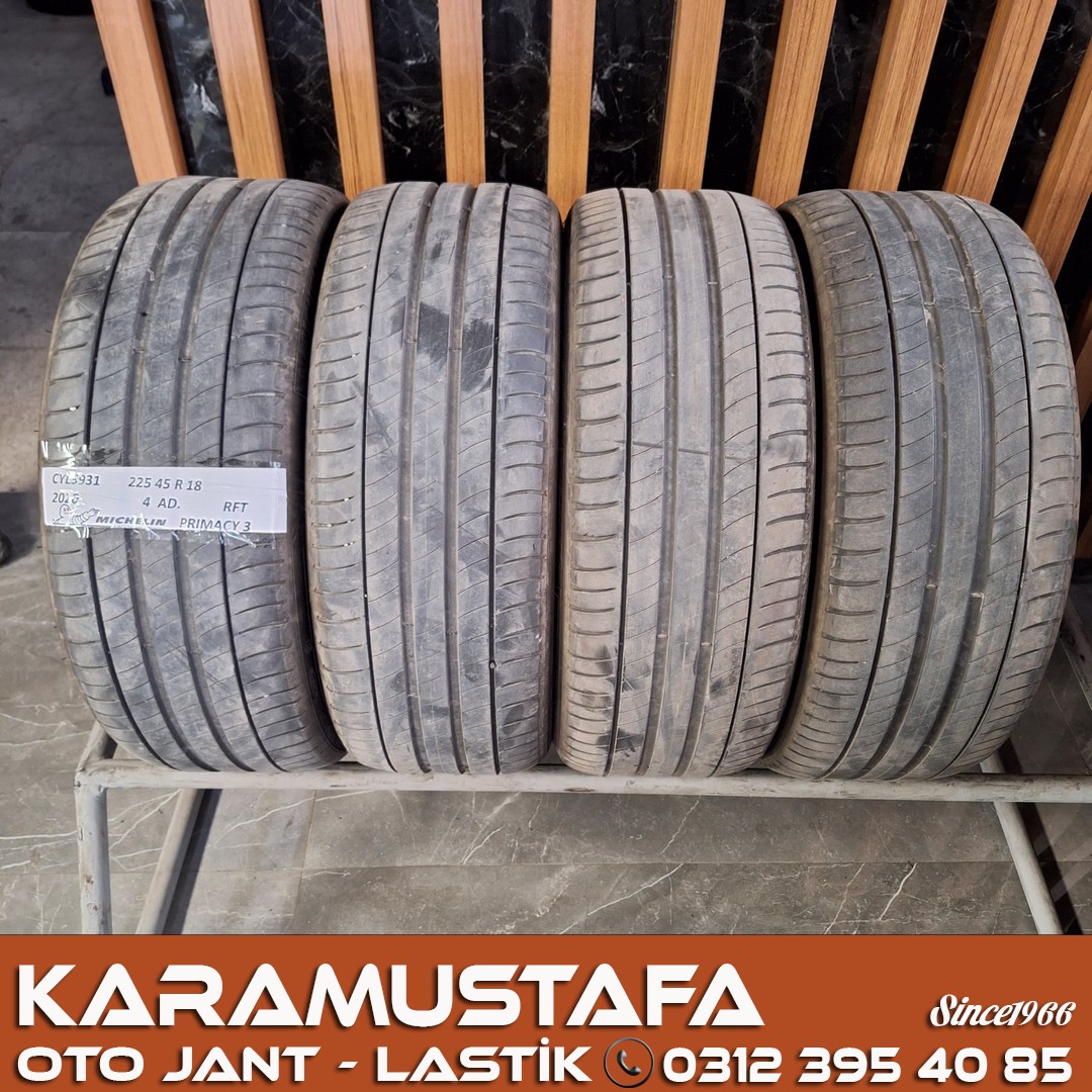225 45 R 18 MICHELIN PRIMACY 3 ZP * 2020 * 4 ADET * CYL5931